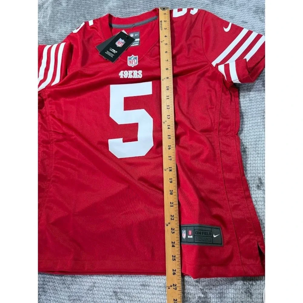 Nike San Francisco 49ers Trey Lance #5 NFL Jersey Red Womens L NWT DJ1253-687